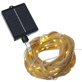 MARELIDA Lichterkette LED Solar 5m 100 LED inkl. Fernbedienung braun