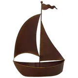 POSIWIO Segelboot in Rostrot - (B)33,5 x (H)45,5 x (T)10 cm
