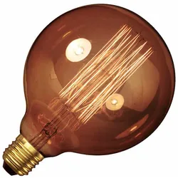 Kohlefaden-Glühbirne Globelamp | Große Fassung E27 | 40W 125mm Gold