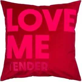 PAD Dekokissen Letters Love me 45 x 45 cm Pink-Rot