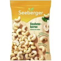 Seeberger Cashewkerne 12er Pack: Ganze Cashew Nüsse - reich an Proteinen, Vitaminen & Mineralstoffen - Naturbelassen - ohne Zusatzstoffe, Vorteilspack (12 x 200 g)