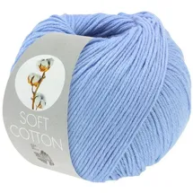 Lana Grossa Häkelwolle Soft Cotton Blau 50 g
