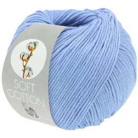 Lana Grossa Häkelwolle Soft Cotton Blau 50 g