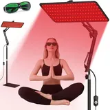 KLINTOS Rotlichtlampe für Gesicht & Körper – 120 LEDs Infrarot-Lichtpanel 660nm 850nm 940nm mit verstellbarem Ständer & Schutzbrille, ideales Wellness-Geschenk für Eltern, Partner & den Heimgebrauch