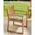 Beliani Sassari II Gartenstuhl 54 x 80 x 59 cm hellbraun/grün 8 St.