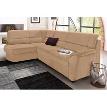 sit&more Ecksofa Pandora L-Form, wahlweise mit Bettfunktion und Bettkasten beige