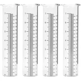 COOPHYA 4 Stück Austausch des Regenmessers Regenwasser Solar Im Freien Regenkette Solar- Terrasse Regenmesser Für Den Garten Meter Regenmesser Im Freien Regentonnen Glas Transparent