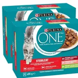 PURINA ONE Sterilcat Nassfutter mit Rind und Karotte, der Sterilisation 24x85g
