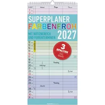 ALPHA EDITION GmbH & Co. KG Superplaner Farbenfroh 2027 Weiß
