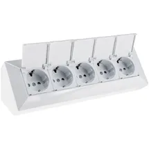ChiliTec Mehrfachsteckdose 5-fach Weiß 2 St.