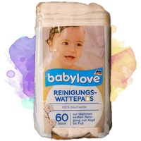 Babylove Reinigungs-Wattepads, 4er Pack (4 x 60 St)