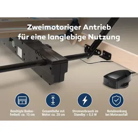 Betten-ABC Max1 Elektro Motorrahmen mit Kopf- und Fußteilverstellung 90 x 190 cm