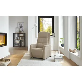Hukla Fernsehsessel Dean Mikrofaser 70 x 105 x 88 cm Beige elektrisch