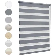 Sekey Doppelrollo Duo Rollo Klemmfix 50 x 130 cm grau