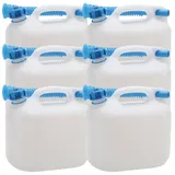 6 Wasserkanister ECO 6 Liter im 6er SetFassungsvermögen mir blauen Auslaufrohr