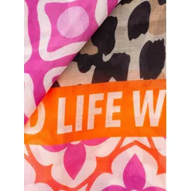 Zwillingsherz Schal Damen, Halstuch viele verschiedene Muster mit Zitronen, Schriftzug