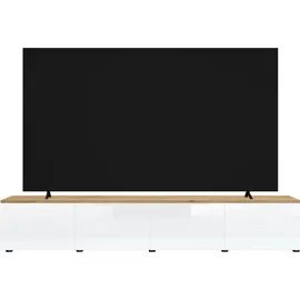 Home Affaire Easy Lowboard 245 cm Weiß Kunststoff/Metall/Holzwerkstoff