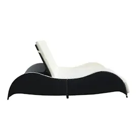 vidaXL Doppelliege 200 x 132 x 45 cm schwarz