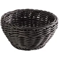 APS Korb rund Profi Line Flechtkorb aus Polypropylen Ø 16 x 16 x 8 cm schwarz