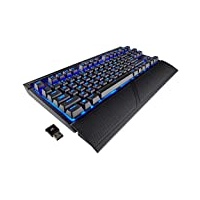 Corsair K63 Kabellose mechanische Gaming-Tastatur, beleuchtete Blaue LED, Cherry MX Rot – leise und linear