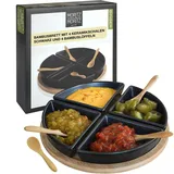 Moritz & Moritz Dipschalen Set Schwarz 4-tlg.