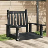 vidaXL Garten-Hängestuhl Schwarz 2-Sitzer