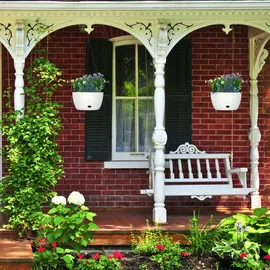 Relaxdays Blumenampel mit Wasserspeicher 60 cm 2er Set