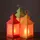 MARELIDA LED Laterne mit Flammeneffekt flackernde LED H: 24cm Batteriebetrieb orange