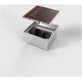 bs bodensteckdosen Bodensteckdose 2-fach Silber 2 St.