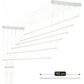 Kadax Deckenwäschetrockner, Wäschetrockner für die Decke 6x190/weiß