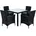 Polyrattan Sitzgruppe Gartenmöbel Set Rattan Gartenset Garten Essgruppe Schwarz
