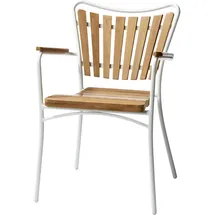 Cinas Gartenstuhl Ellen 58,5 x 56,5 x 78 cm weiß 2 St.