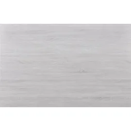 [en.casa] Esstisch Eiche weiß mit 6 Stühlen hellgrau Kunstleder gepolstert 140x90 cm