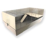 ZooPaul Premium Hamsterkäfig XXL Roberto Glamour mit Design Seitenwänden Mocca 40x100x54 cm Nagerkäfig Kleintiere