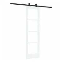 vidaXL Haustür Schiebetür ORKDAL Weiß und Schwarz 61 x 198,5 cm (1-St) schwarz