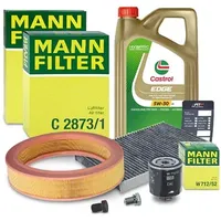 Mann-filter Inspektionspaket A + 5L CASTROL EDGE FST 5W-30 LL für Seat, Skoda, VW
