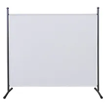 Quick Star Paravent 180 x 178 cm Stoff Raumteiler Groß Garten Stellwand Trennwand Balkon Sichtschutz Weiß