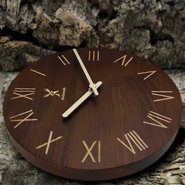 Holzwerk Wanduhr 40 cm LAUENAU braun