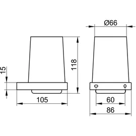 Keuco Edition 11 Glashalter, Echt-Kristallglas, 11150069000, Farbe: Edelstahl-finish