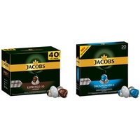 Jacobs Kaffeekapseln Espresso Intenso (nur für kurze Zeit) Megapack XXL, Intensität 10 von 12 & Kaffeekapseln Lungo Decaffeinato- Intensität 6-200 Nespresso kompatible Kapseln, 10er Pack