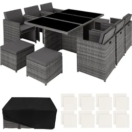 Tectake New York Set 11-tlg. grau