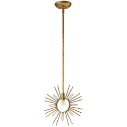 Sun King Pendelleuchte mit 1 Licht, Blattgold
