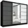 A&J MöbelLand Schiebetürenschrank AURELIA 2 200 x 0 x 0 cm Schwarz/Weiß/Grau