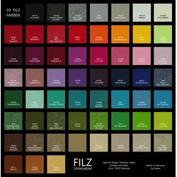Premium Filz Untersetzer rund für Gläser, Design Glas-untersetzer in rot hell-meliert (E30) für Getränke, Bar, Tasse, Vase