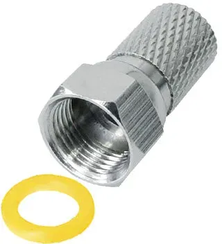 F-Stecker 7mm (breite Ausführung mit Dichtung)