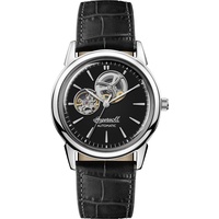 Ingersoll The New Haven Mens Automatic Watch I07302 with a Black Dial and a Black Genuine Leather Band