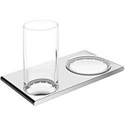 Keuco Edition 400 Doppelhalter 11556039000 Bronze gebürstet, für Glas und Seifenschale