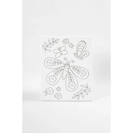 Creativ Company Mal-Leinwand mit Aufdruck, Großer Schmetterling, T 1,6 cm, Größe 24x30 cm, 360 g, 1 Stk