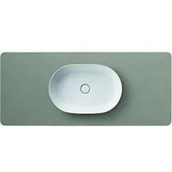 Duravit Luv Waschtisch-Konsole LU946603333 138,8x59,5cm, Grau Struktur, aus Quarzstein, mit 1 Ausschnitt