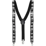 W WIDMANN MILANO Party Fashion - Hosenträger mit Spinnennetz Muster, elastisch, Kostüm Accessoire für Halloween und Karneval